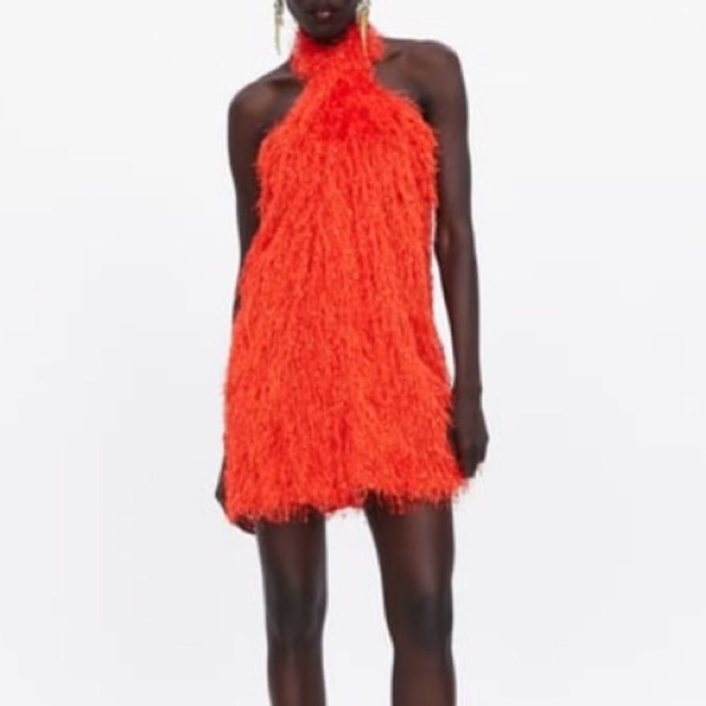 Zara Orange Mini Dress